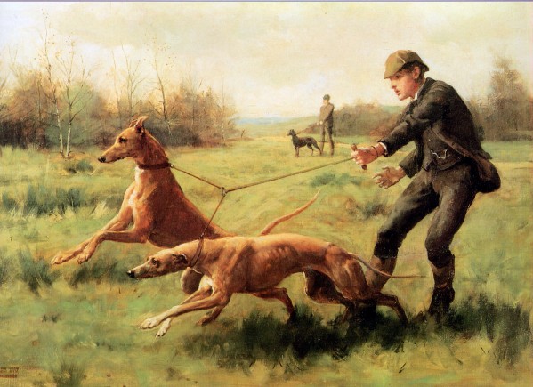 Training of greyhounds by George Goodwin Kilburne